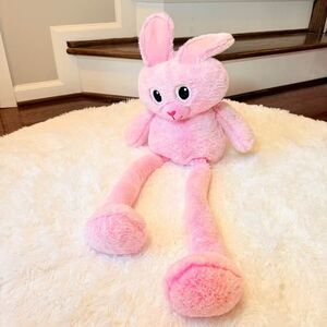 Pink Bunny Plush Adjustable Long Ears Stuffed Animal Easter Gift Cute